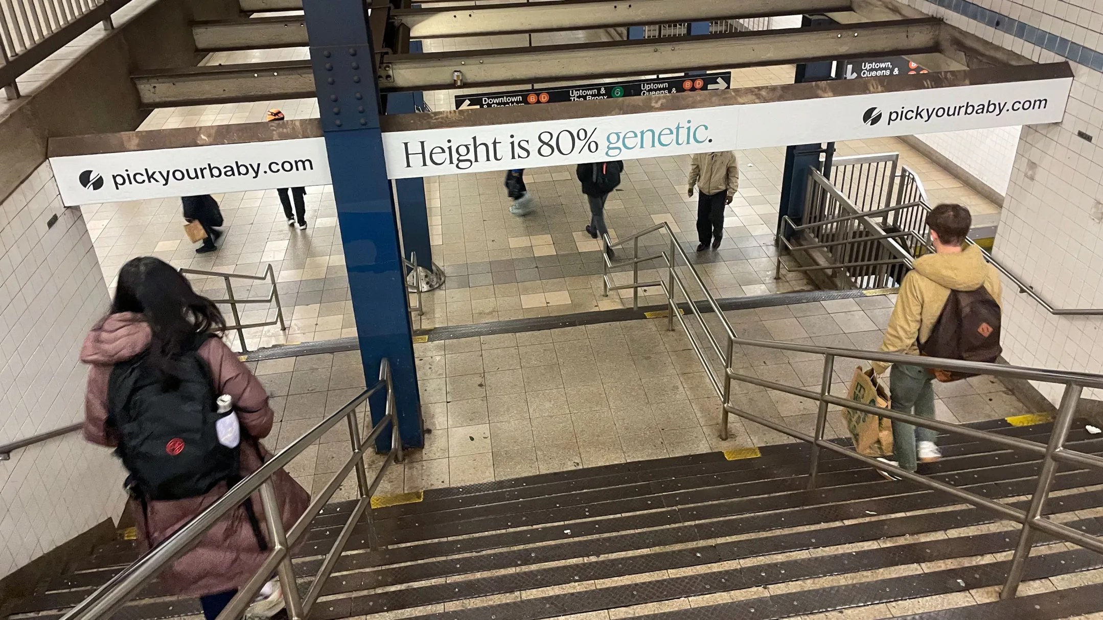 Subway advertising campaign promoting genetic trait selection